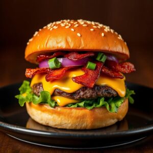 Bacon Cheddar Beef Burger